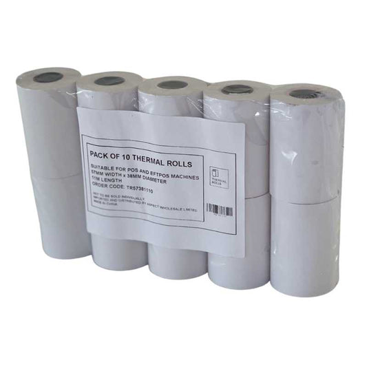 Thermal Rolls 57mm x 50mm - 22m - Pack of 10